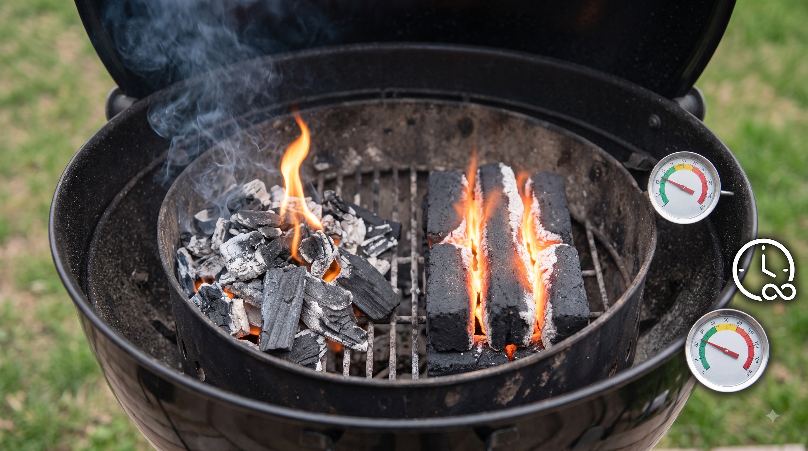 High heat, low ash charcoal